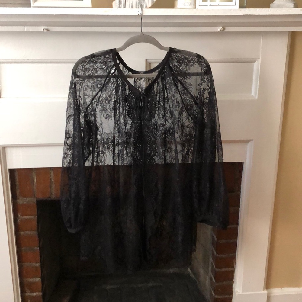 Dressy black Lace over-top